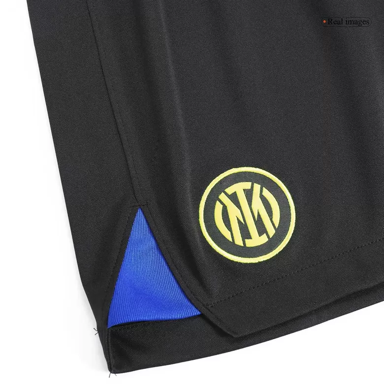 Inter Milan Shorts Custom Home Soccer Shorts 2023/24 - bestsoccerstore