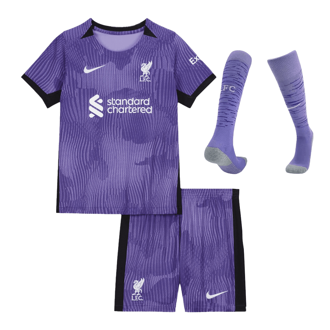 Kid's Liverpool Whole Kits Custom Third Away Soccer 2023/24