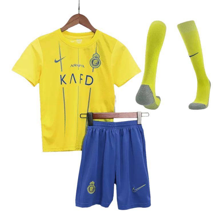 Kid's Al Nassr Whole Kits Custom Home Soccer Kit 2023/24 - bestsoccerstore