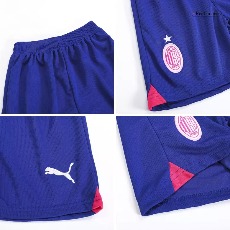 Kid's AC Milan Soccer Jersey Kit Custom Third Away Soccer 2023/24 - bestsoccerstore
