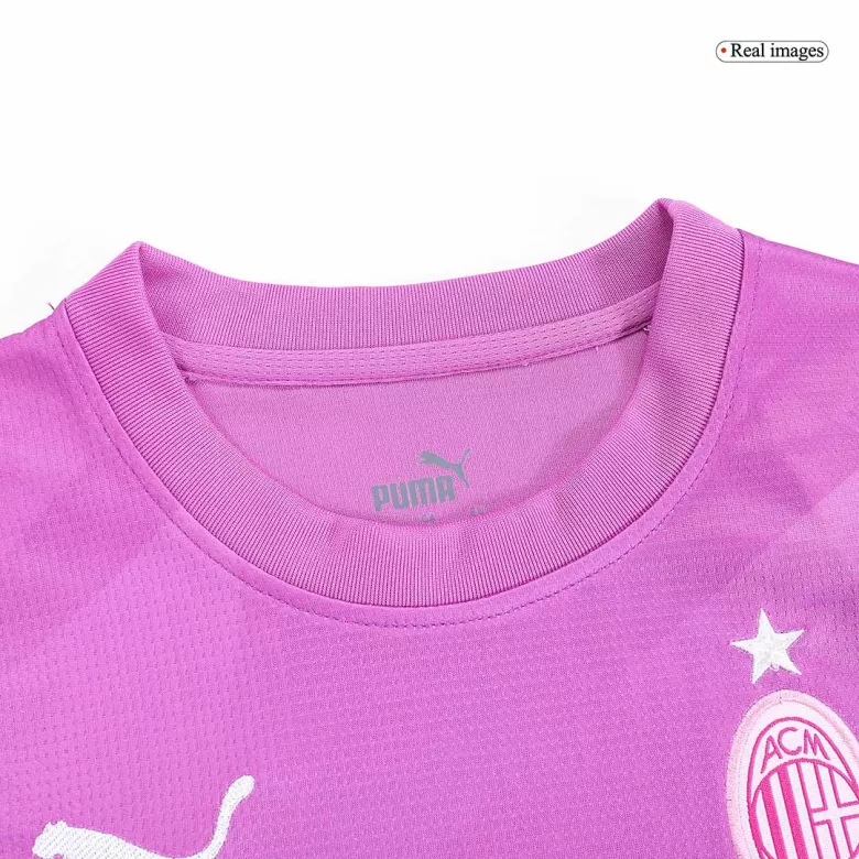 Kid's AC Milan Soccer Jersey Kit Custom Third Away Soccer 2023/24 - bestsoccerstore