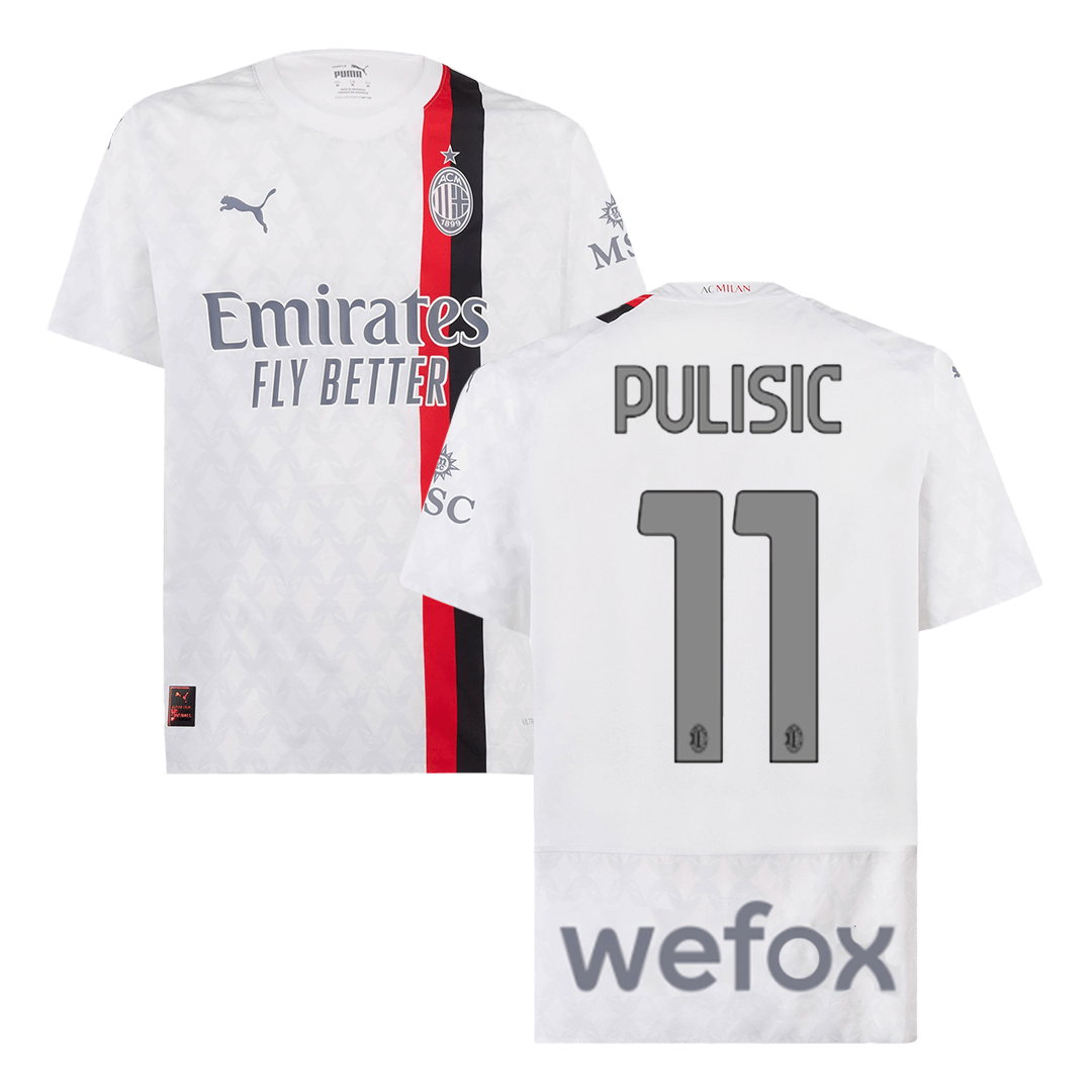 Authentic AC Milan Soccer Jersey PULISIC #11 Away Shirt 2023/24 ...