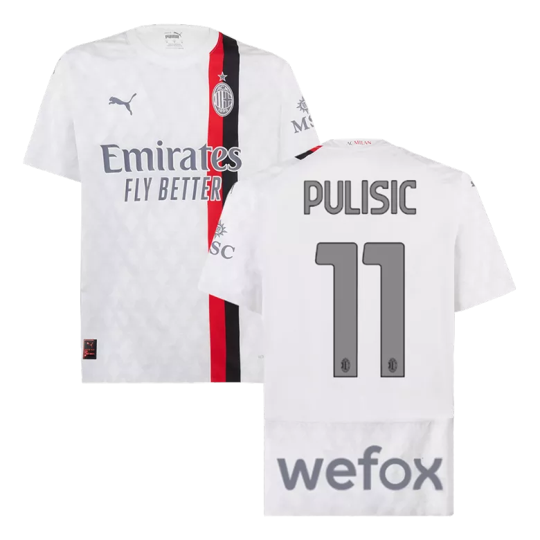 Authentic AC Milan Soccer Jersey PULISIC #11 Away Shirt 2023/24 - bestsoccerstore