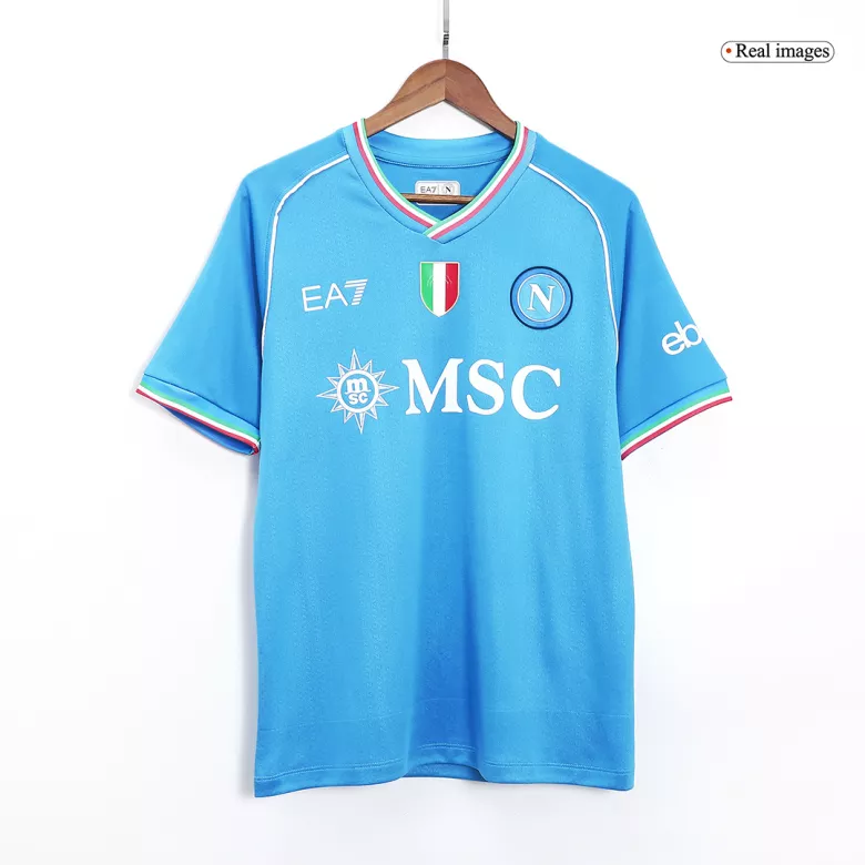 Authentic Napoli Soccer Jersey Custom Home Shirt 2023/24 - bestsoccerstore