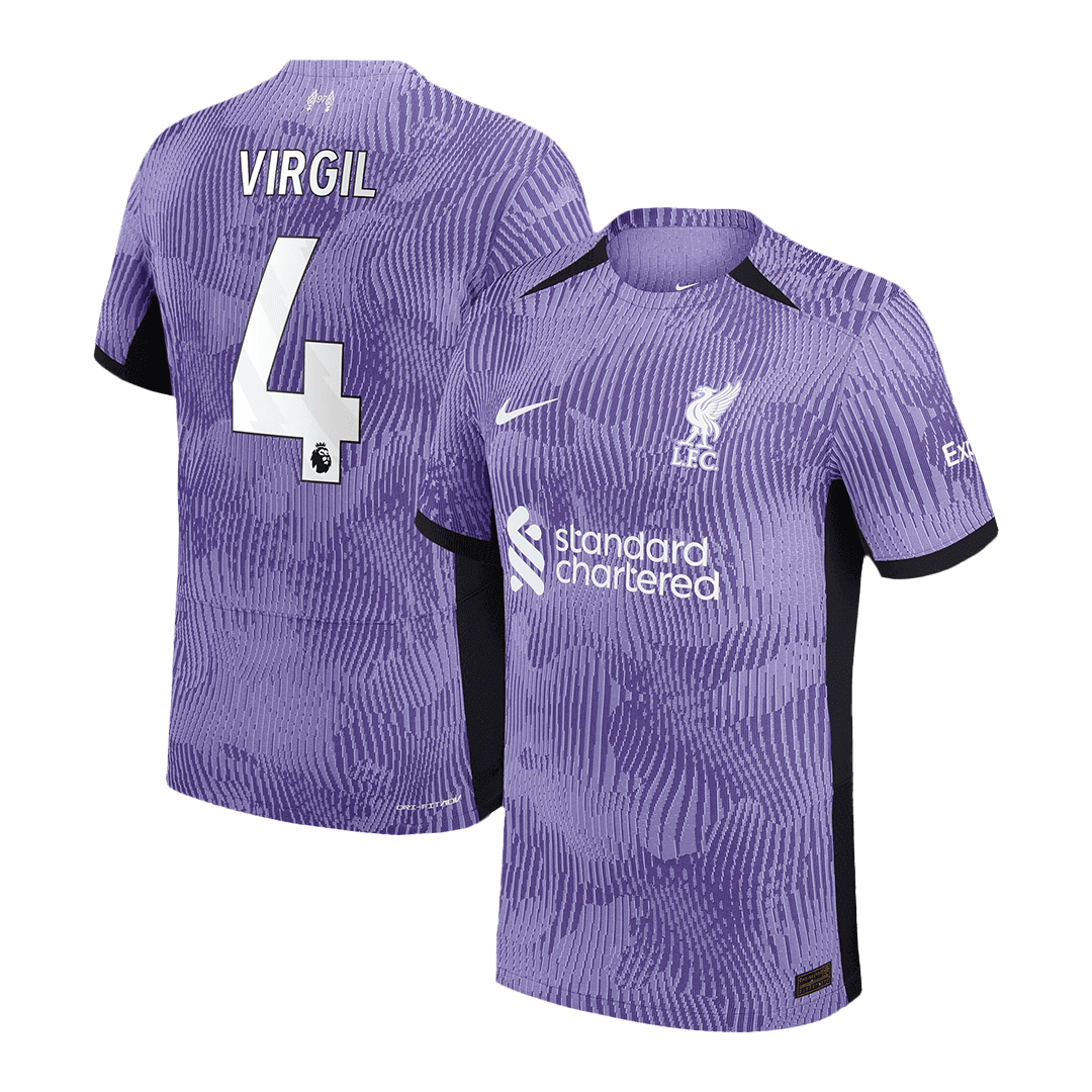 Liverpool Jersey VIRGIL #4 Custom Third Away Soccer Jersey 2023/24