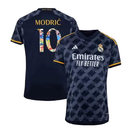 Sen2 Font Real Madrid Jersey MODRIĆ #10 Soccer Jersey Away 2023/24 - bestsoccerstore