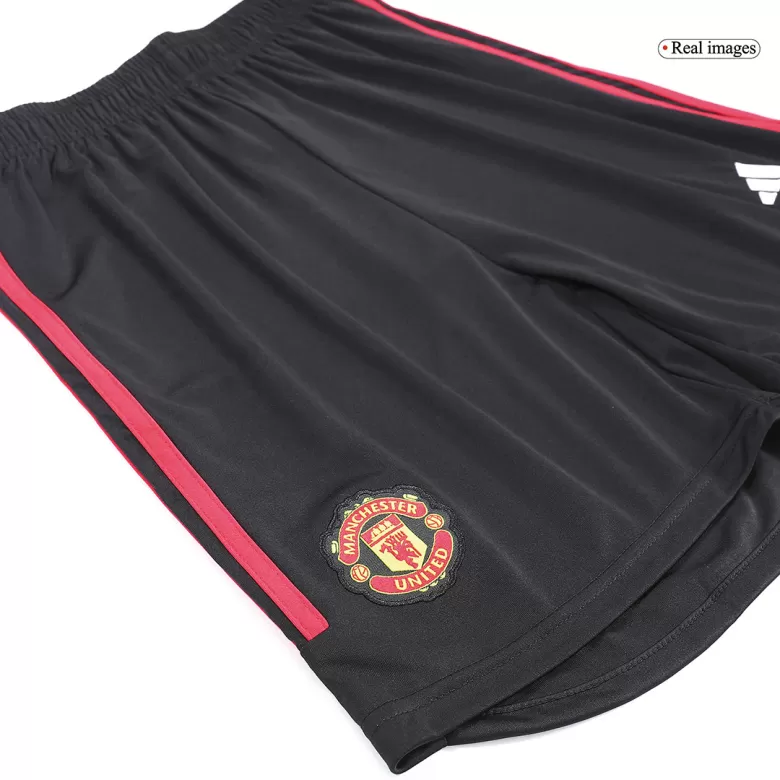 Manchester United Shorts Custom Home Soccer Shorts 2023/24 - bestsoccerstore