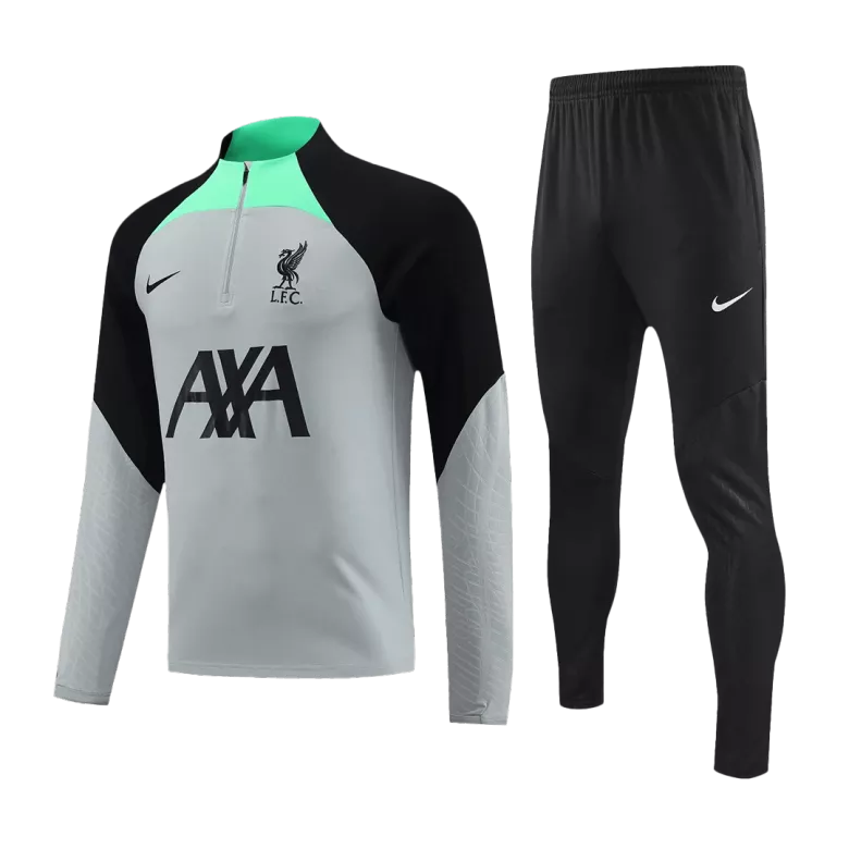 Liverpool 2 Piece Set Soccer Tracksuit 2023/24 Gray - bestsoccerstore