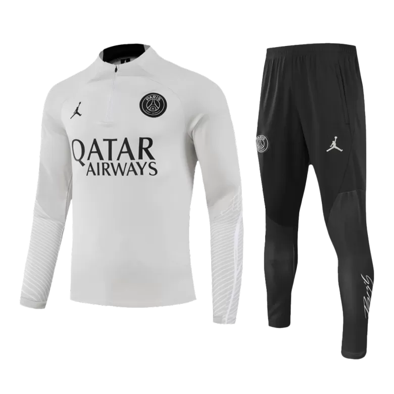 PSG 2 Piece Set Soccer Tracksuit 2023/24 Gray - bestsoccerstore