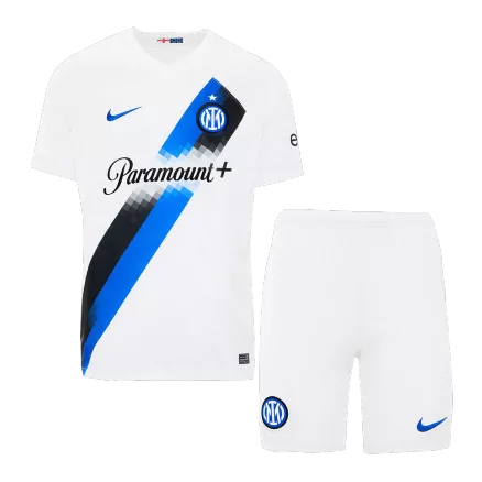 Kid's Inter Milan Jersey Custom Away Soccer Kits 2023/24 - bestsoccerstore