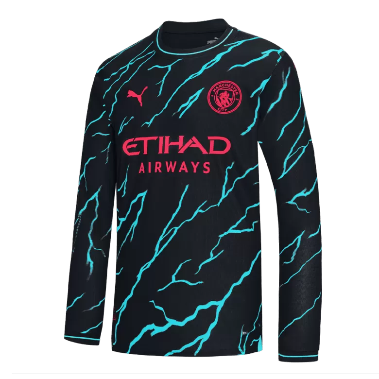 Manchester City Jersey Custom Third Away Soccer Jersey 2023/24 - bestsoccerstore