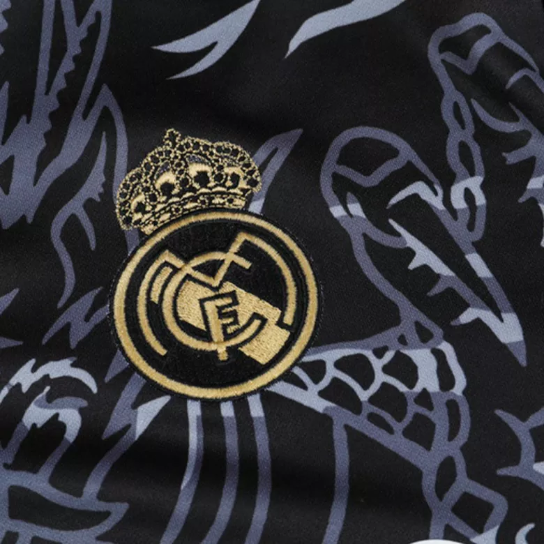 Kid's Real Madrid 2 Piece Set Soccer Tracksuit 2023/24 Black - bestsoccerstore