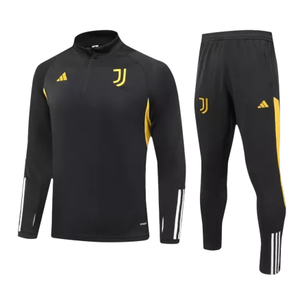 Kid's Juventus 2 Piece Set Soccer Tracksuit 2023/24 Black - bestsoccerstore