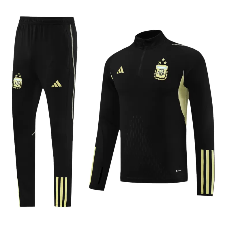 Men's Argentina 2 Piece Set Soccer Tracksuit 2023/24 Black - bestsoccerstore