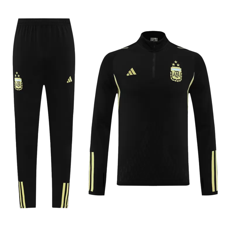 Men's Argentina 2 Piece Set Soccer Tracksuit 2023/24 Black - bestsoccerstore