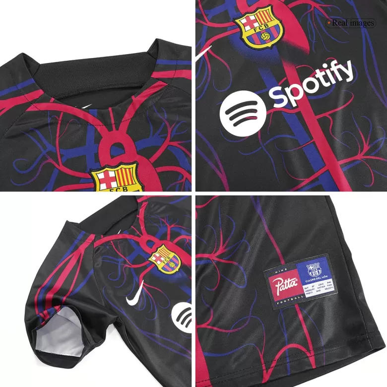 Kid's Barcelona x Patta Soccer Jersey Kit Soccer 2023/24 - bestsoccerstore