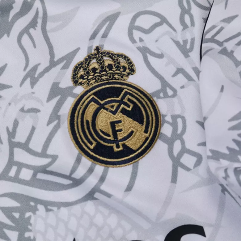 Men's Real Madrid 2 Piece Set Soccer Tracksuit 2023/24 Gray - bestsoccerstore