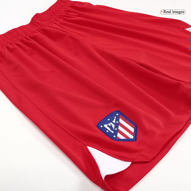 Atletico Madrid Shorts Custom Home Soccer Shorts 2023/24 - bestsoccerstore