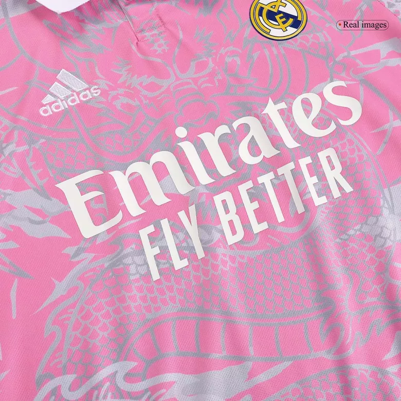Real Madrid x Chinese Dragon Soccer Jersey 2023/24 Pink - bestsoccerstore