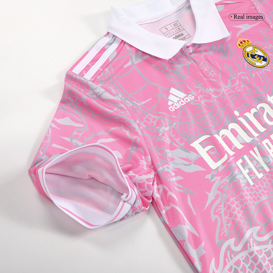 Real Madrid x Chinese Dragon Soccer Jersey 2023/24 Pink - bestsoccerstore