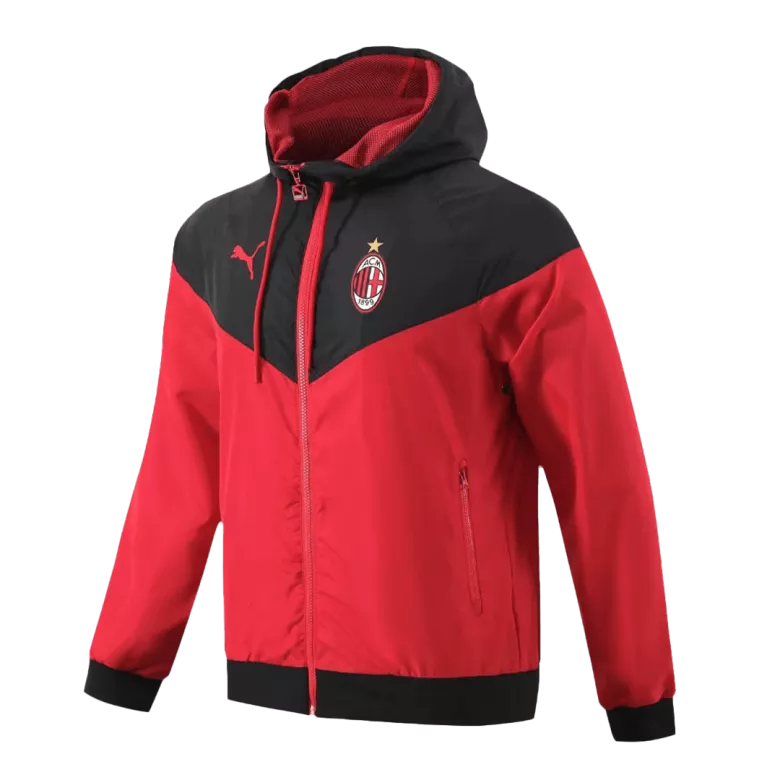 AC Milan Windbreaker Hoodie Soccer Jacket 2023/24 - bestsoccerstore