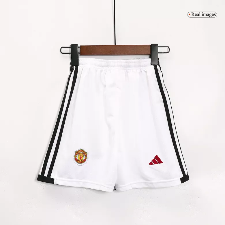 Kid's Manchester United Custom Home Soccer Kits Long Sleeve 2023/24 - bestsoccerstore