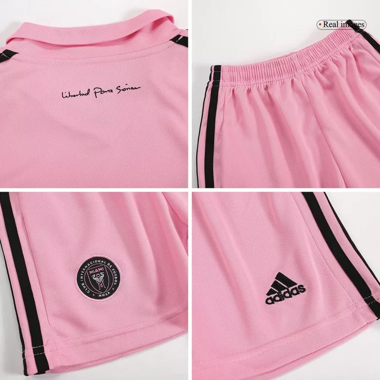 Kid's Inter Miami CF Custom Home Soccer Kits Long Sleeve 2023/24 - bestsoccerstore