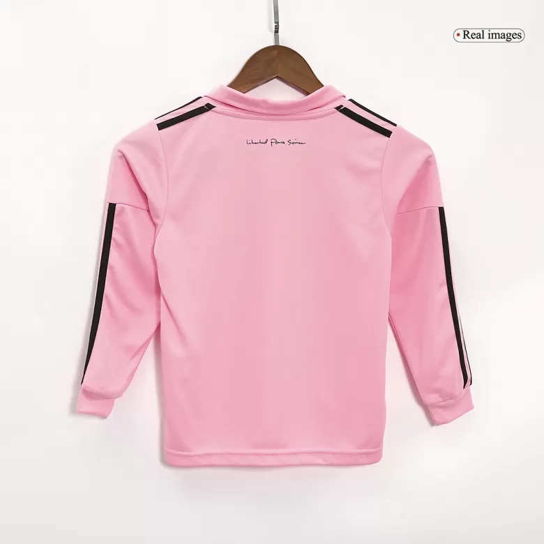 Kid's Inter Miami CF Custom Home Soccer Kits Long Sleeve 2023/24 - bestsoccerstore