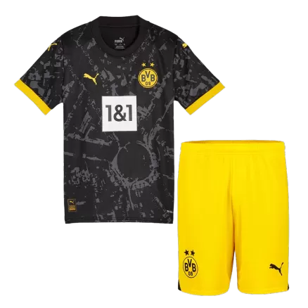 Kid's Borussia Dortmund Custom Away Soccer Kits 2023/24 - bestsoccerstore