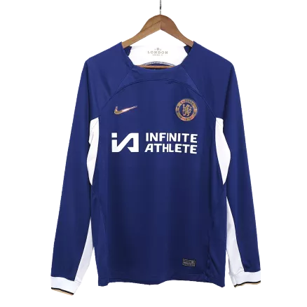 Chelsea Long Sleeve Jersey Custom Home Soccer Jersey 2023/24 - bestsoccerstore