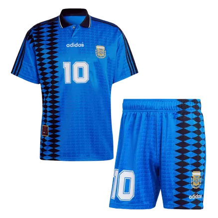 Retro Argentina Jersey #10 Away Soccer Uniform Kits 1994 - bestsoccerstore