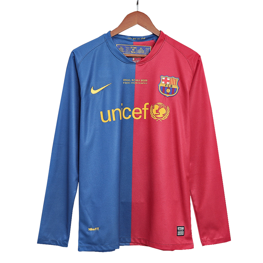 XAVI #6 Barcelona Retro Jersey Home Long Sleeve Soccer Shirt 2008/09 UCL Final - bestsoccerstore
