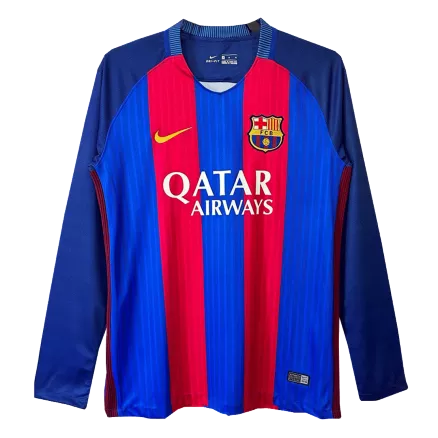  Retro Jersey Home Long Sleeve Soccer Shirt 2016/17 - bestsoccerstore
