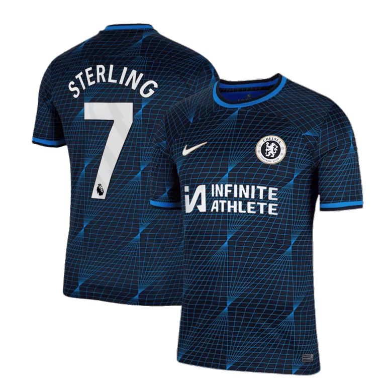 Chelsea Jersey Custom STERLING #7 Soccer Jersey Away 2023/24 - bestsoccerstore