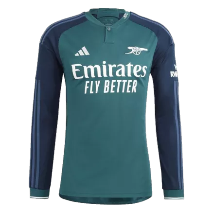 Arsenal Long Sleeve Jersey Custom Third Away Soccer Jersey 2023/24 - bestsoccerstore