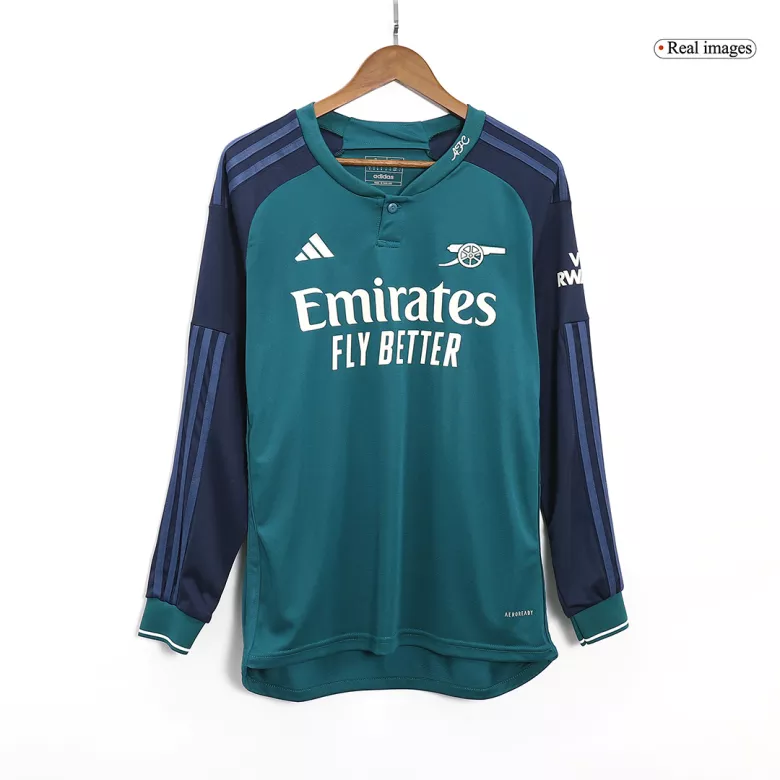 Arsenal Long Sleeve Jersey Custom Third Away Soccer Jersey 2023/24 - bestsoccerstore