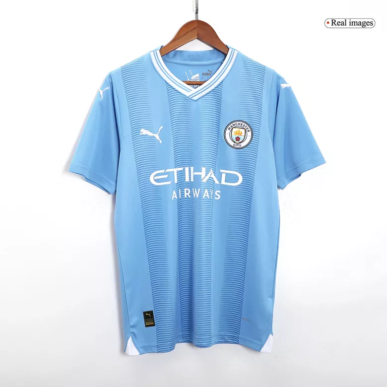 Manchester City Jersey Custom CHAMPIONS #23 Soccer Jersey Home 2023/24 - bestsoccerstore