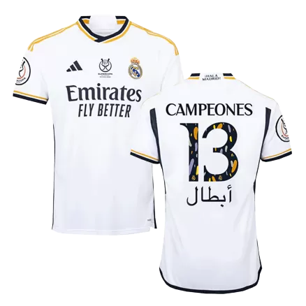 Real Madrid Jersey Custom CAMPEONES #13 Soccer Jersey Home 2023/24 - bestsoccerstore