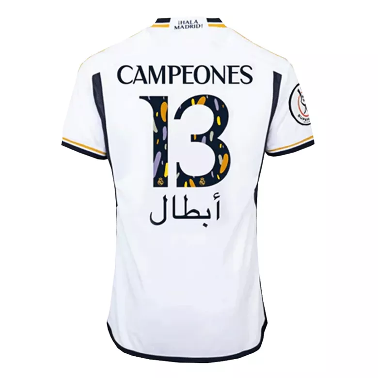 Real Madrid Jersey Custom CAMPEONES #13 Soccer Jersey Home 2023/24 - bestsoccerstore