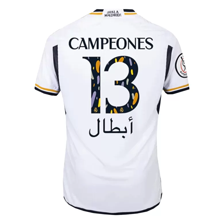 Authentic Real Madrid Soccer Jersey CAMPEONES #13 Home Shirt 2023/24 - bestsoccerstore