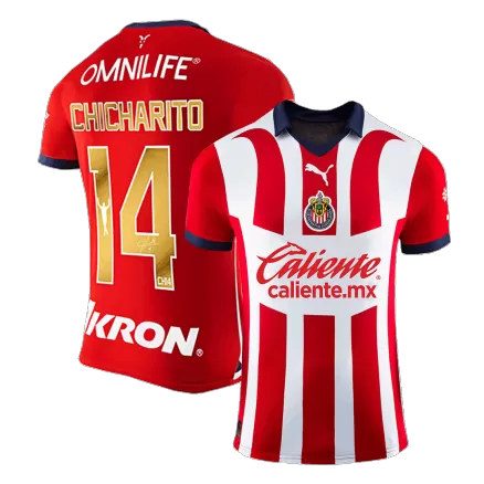 Chivas Jersey Gold CHICHARITO #14 Soccer Jersey Home 2023/24 - bestsoccerstore