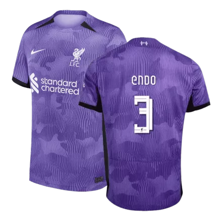 Authentic Liverpool Soccer Jersey ENDO #3 Third Away Shirt 2023/24 - bestsoccerstore