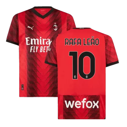 AC Milan Jersey Custom RAFA LEÃO #10 Soccer Jersey Home 2023/24 - bestsoccerstore