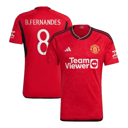 Manchester United Jersey Custom B.FERNANDES #8 Soccer Jersey Home 2023/24 -UCL - bestsoccerstore