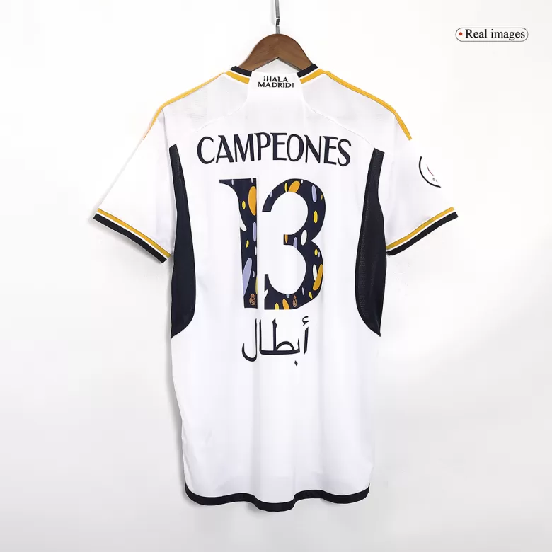 Real Madrid Jersey Custom CAMPEONES #13 Soccer Jersey Home 2023/24 - bestsoccerstore