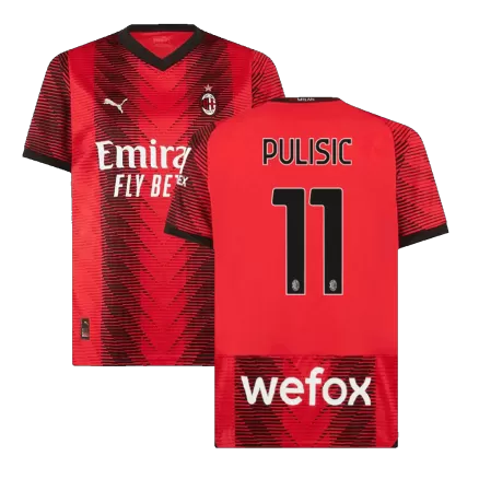 AC Milan Jersey Custom PULISIC #11 Soccer Jersey Home 2023/24 - bestsoccerstore