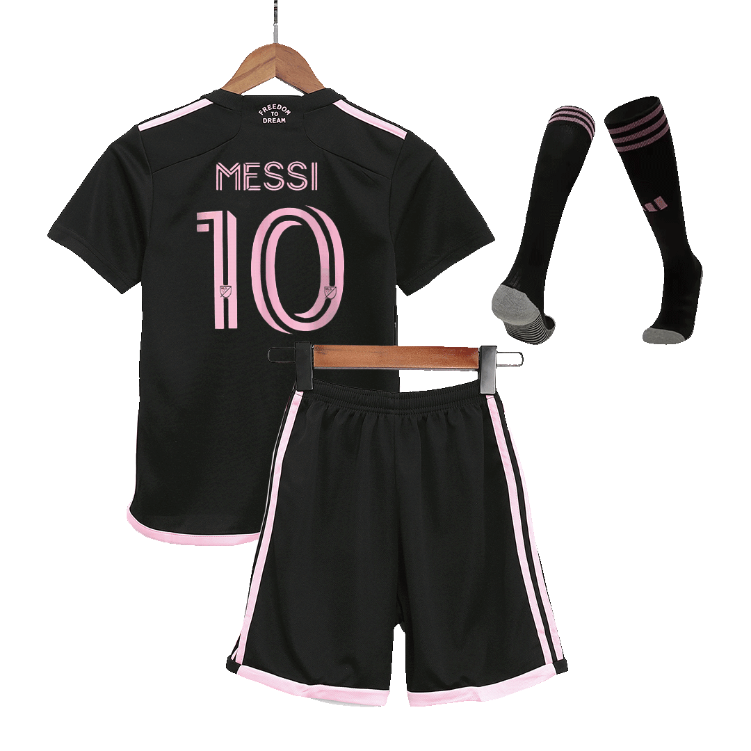 Messi 10 inter miami cf jersey away kids soccer jersey 2023 24