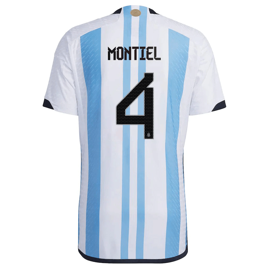 Authentic MONTIEL #4 Soccer Jersey Argentina Home Shirt 2022 ...