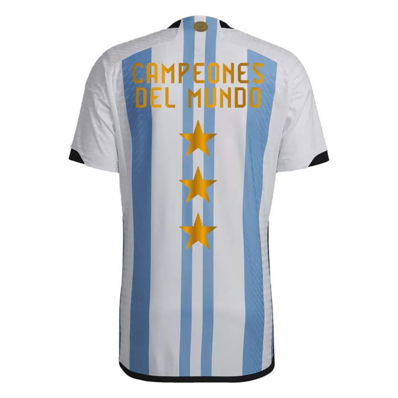 Argentina Soccer Jersey Champions 3 StarsHome Player Version World Cup Jersey 2022 - bestsoccerstore