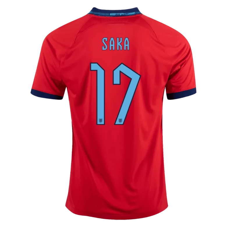 England Jersey Custom SAKA #17 Soccer Jersey Away 2022 - bestsoccerstore